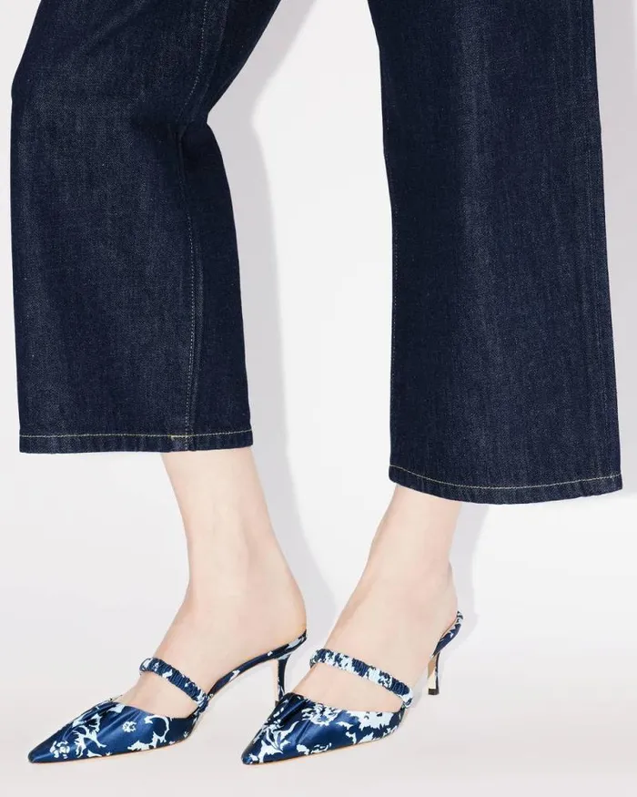 Women SUMIRE Cropped Jeans In Japanese Denim Rinse Blue Denim Kenzo Pants And Shorts
