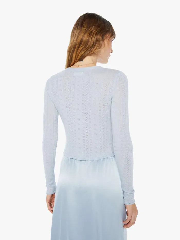Women Sweaters Mother Denim Vincent Pointelle Knit Cardigan Whisper