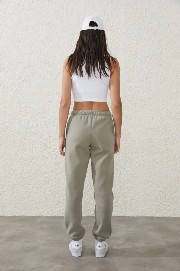 Women Sweats and Hoodies Cotton On Plush Essential Gym Sweatpant Dusty Khaki