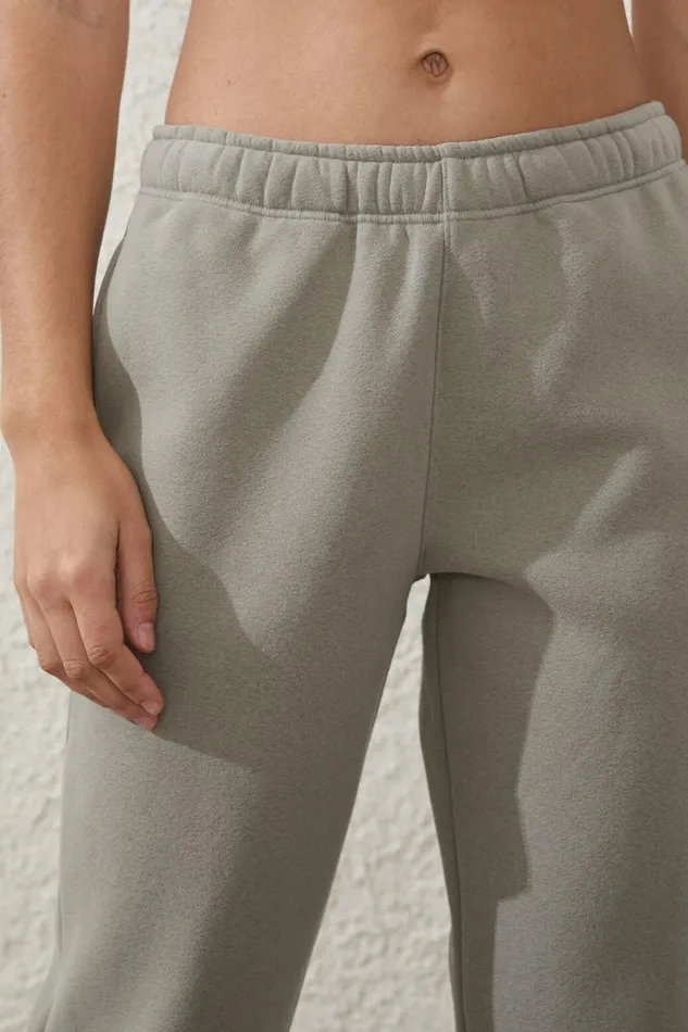 Women Sweats and Hoodies Cotton On Plush Essential Gym Sweatpant Dusty Khaki