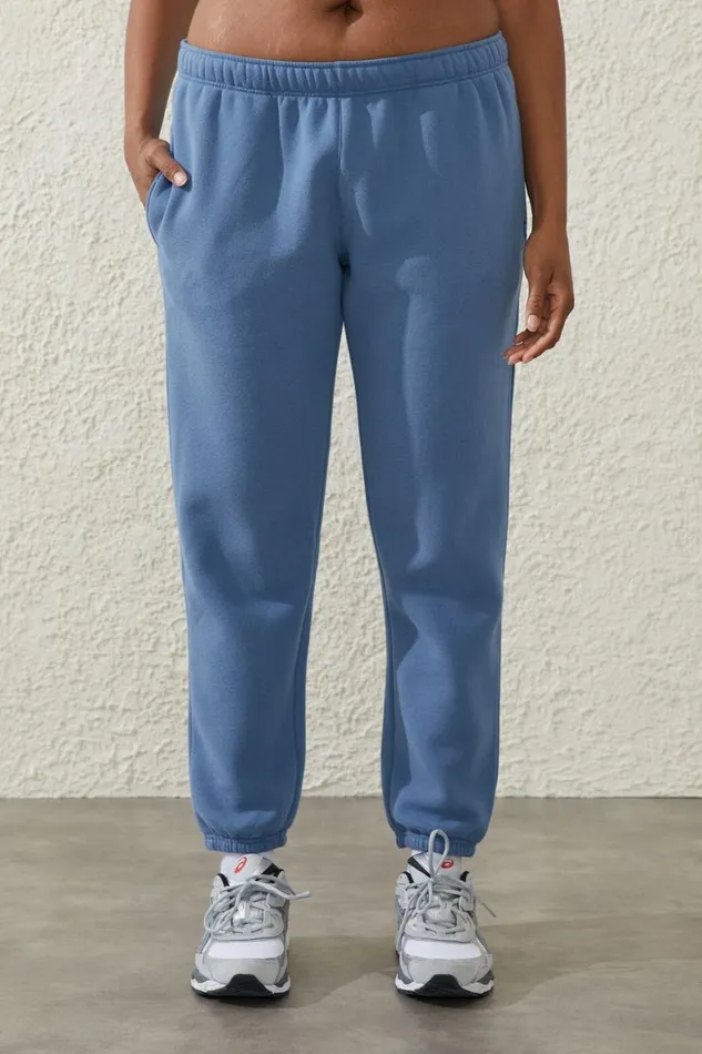 Women Sweats and Hoodies Cotton On Plush Essential Gym Sweatpant Parisian Blue
