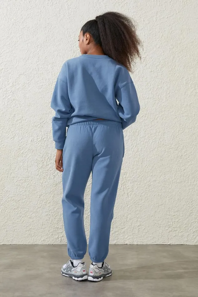 Women Sweats and Hoodies Cotton On Plush Essential Gym Sweatpant Parisian Blue