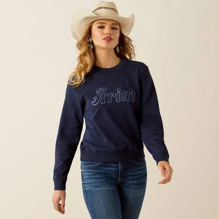 Women Sweatshirts and Hoodies Ariat Essential Crew Sweatshirt Black Iris
