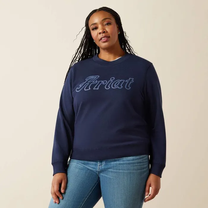 Women Sweatshirts and Hoodies Ariat Essential Crew Sweatshirt Black Iris Women Sweatshirts and Hoodies Ariat Essential Crew Sweatshirt Black Iris
