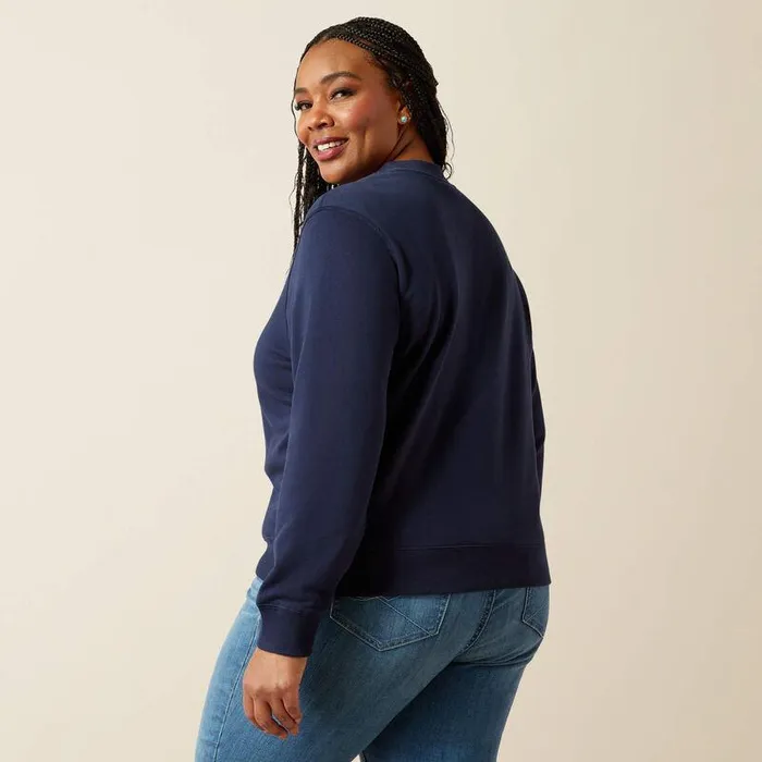 Women Sweatshirts and Hoodies Ariat Essential Crew Sweatshirt Black Iris Women Sweatshirts and Hoodies Ariat Essential Crew Sweatshirt Black Iris