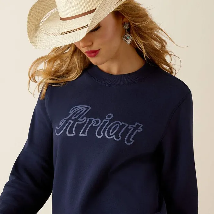 Women Sweatshirts and Hoodies Ariat Essential Crew Sweatshirt Black Iris Women Sweatshirts and Hoodies Ariat Essential Crew Sweatshirt Black Iris