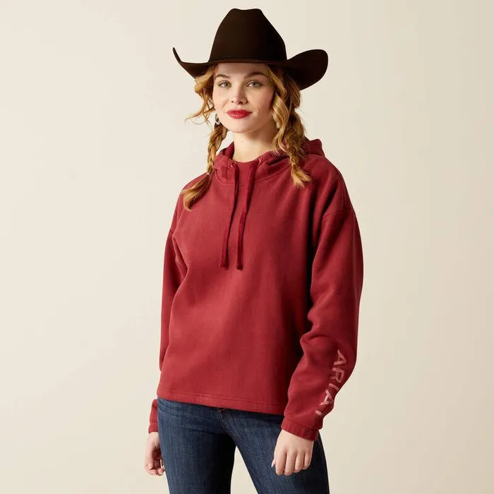 Women Sweatshirts and Hoodies Ariat Essential Logo Hoodie Burnt Russet