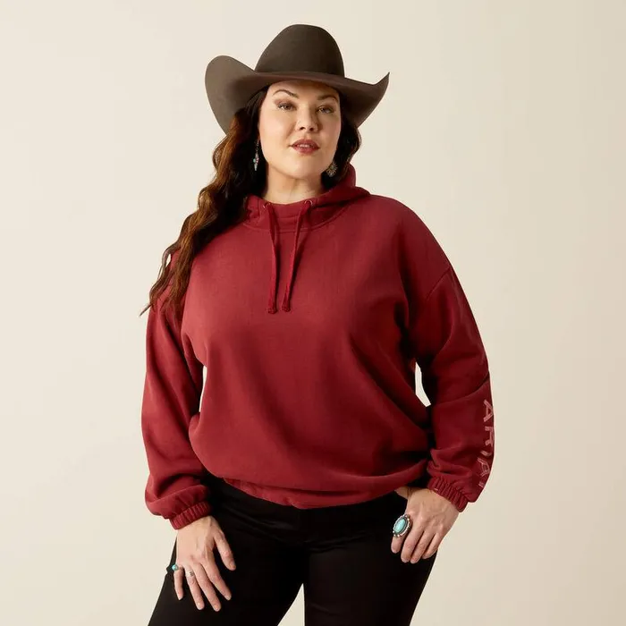 Women Sweatshirts and Hoodies Ariat Essential Logo Hoodie Burnt Russet