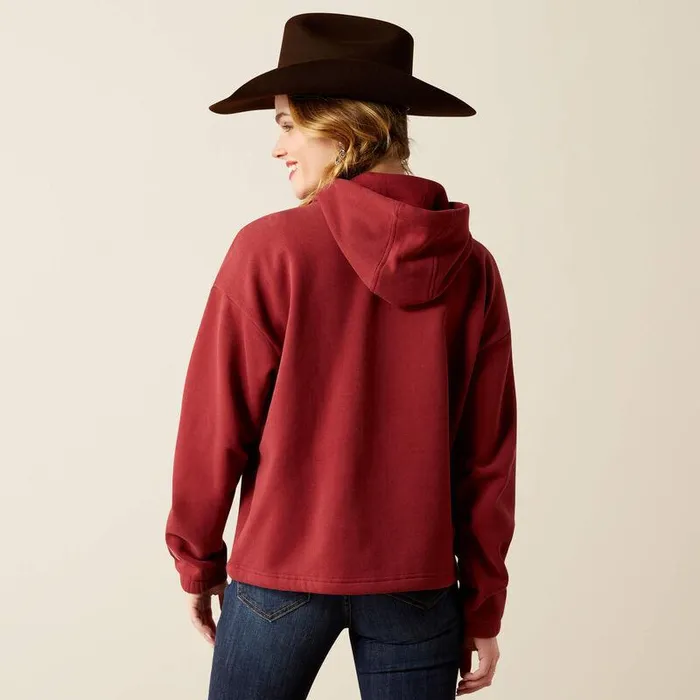 Women Sweatshirts and Hoodies Ariat Essential Logo Hoodie Burnt Russet