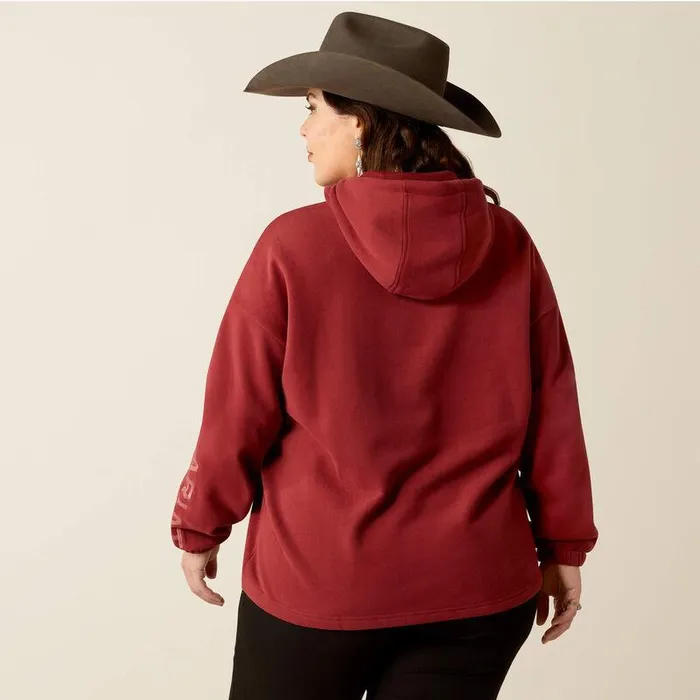 Women Sweatshirts and Hoodies Ariat Essential Logo Hoodie Burnt Russet