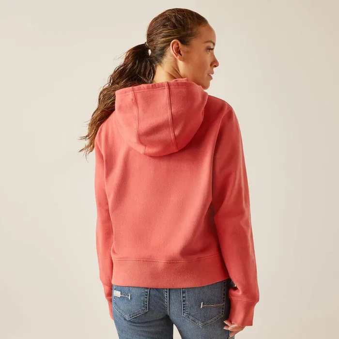Women Sweatshirts and Hoodies Ariat Rebar Lightweight Cropped Hoodie Mineral Red Women Sweatshirts and Hoodies Ariat Rebar Lightweight Cropped Hoodie Mineral Red