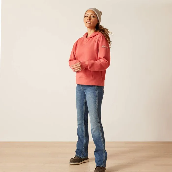 Women Sweatshirts and Hoodies Ariat Rebar Lightweight Cropped Hoodie Mineral Red Women Sweatshirts and Hoodies Ariat Rebar Lightweight Cropped Hoodie Mineral Red