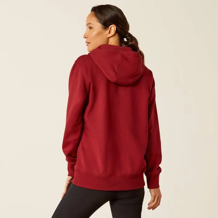 Women Sweatshirts and Hoodies Ariat Rebar Skill Set 12 Zip Hoodie Cabernet