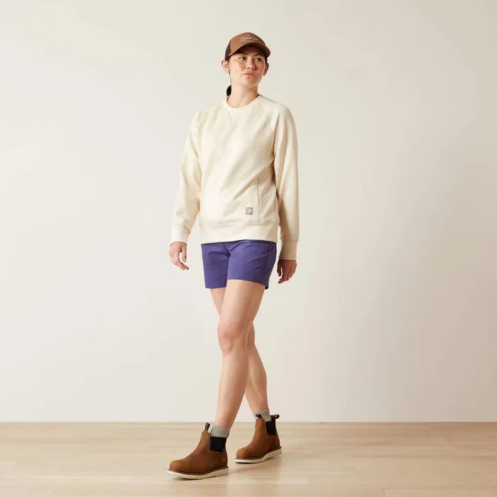 Women Sweatshirts and Hoodies Ariat Rebar Workman Washed Fleece Sweatshirt Sun Kiss Heather
