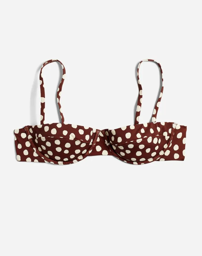 Women Swim Madewell Zulu and Zephyr Currant Spot Bikini Top Currant Spot