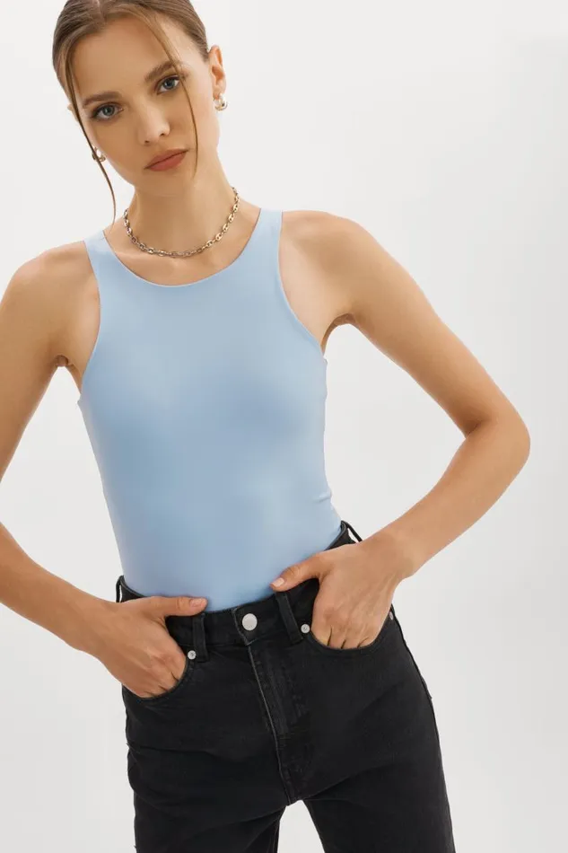 Women SYDELLE Bodysuit Tank Top Powder Blue LAMARQUE Tops
