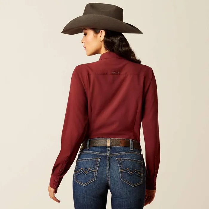 Women TShirts and Tops Ariat Kirby Pro Shirt Tawny Port Women TShirts and Tops Ariat Kirby Pro Shirt Tawny Port