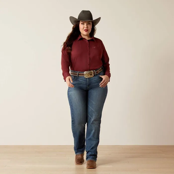 Women TShirts and Tops Ariat Kirby Pro Shirt Tawny Port Women TShirts and Tops Ariat Kirby Pro Shirt Tawny Port