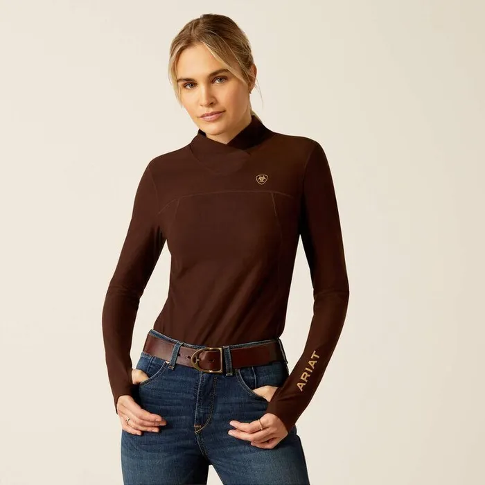 Women TShirts and Tops Ariat Lowell 30 Wrap Baselayer Mole