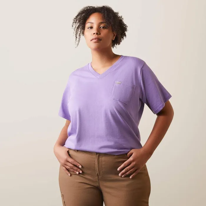 Women TShirts and Tops Ariat Rebar Cotton Strong American Flag Graphc TShirt Paisley Purple