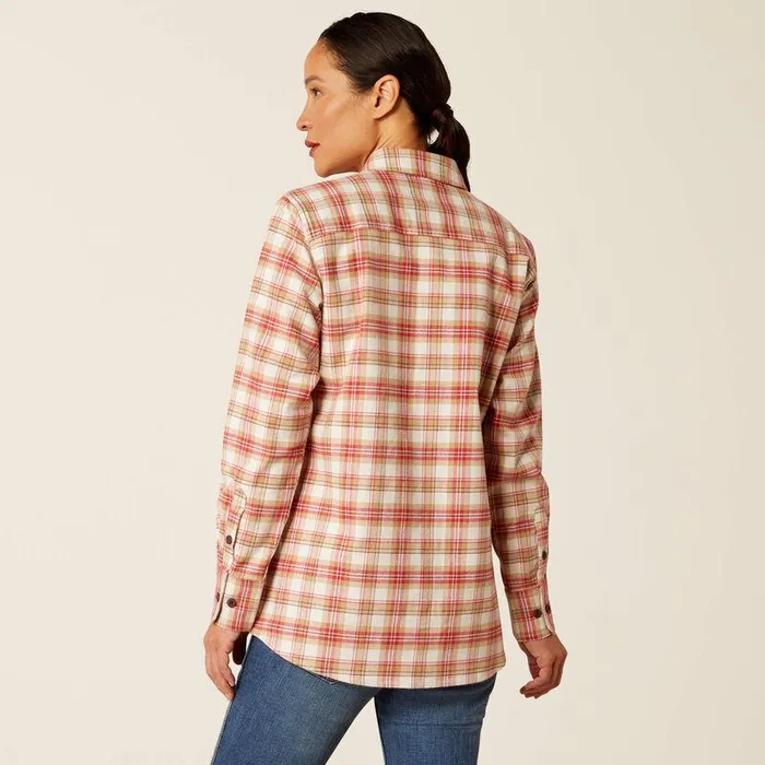 Women TShirts and Tops Ariat Rebar Flannel DuraStretch Work Shirt Almond Milk