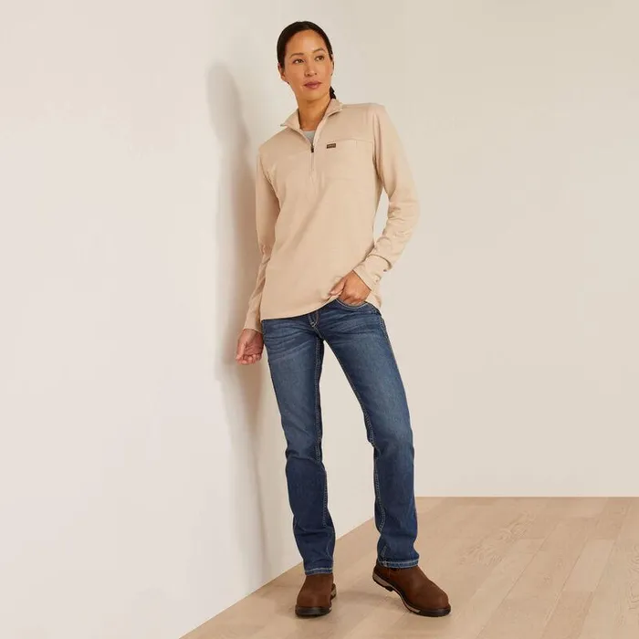 Women TShirts and Tops Ariat Rebar Foundation 14 Zip Shirt Oatmeal Heather Women TShirts and Tops Ariat Rebar Foundation 14 Zip Shirt Oatmeal Heather