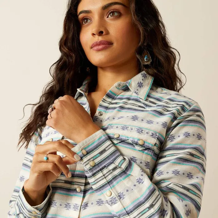 Women TShirts and Tops Ariat Seaside Shirt Geo Stream Serape Jacquard Women TShirts and Tops Ariat Seaside Shirt Geo Stream Serape Jacquard