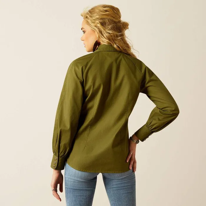 Women TShirts and Tops Ariat Yellowstone Juniper Blousen Shirt Winter Moss Women TShirts and Tops Ariat Yellowstone Juniper Blousen Shirt Winter Moss