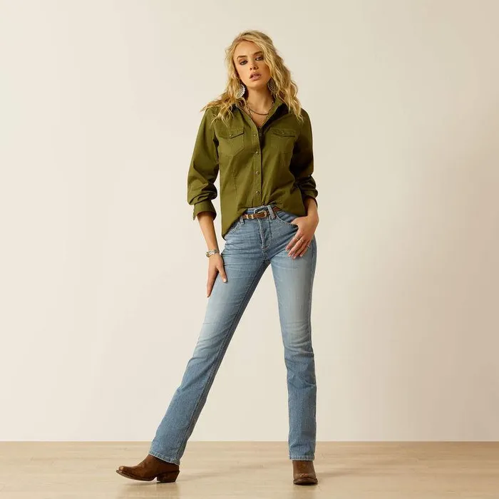 Women TShirts and Tops Ariat Yellowstone Juniper Blousen Shirt Winter Moss Women TShirts and Tops Ariat Yellowstone Juniper Blousen Shirt Winter Moss