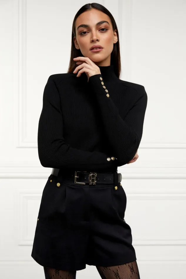Women Tara High Neck Knit Black Holland Cooper Knitwear Women Tara High Neck Knit Black Holland Cooper Knitwear