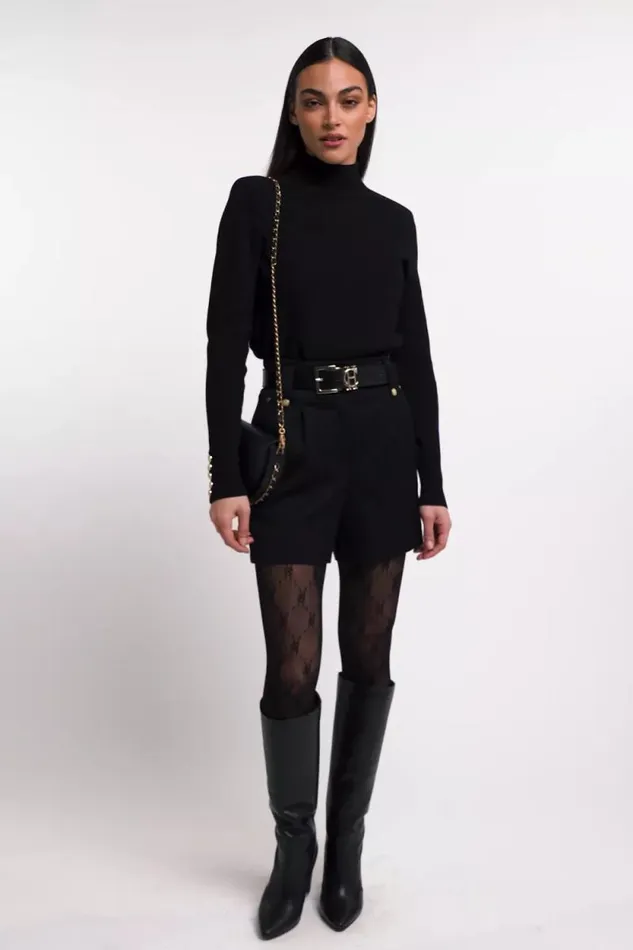 Women Tara High Neck Knit Black Holland Cooper Knitwear Women Tara High Neck Knit Black Holland Cooper Knitwear