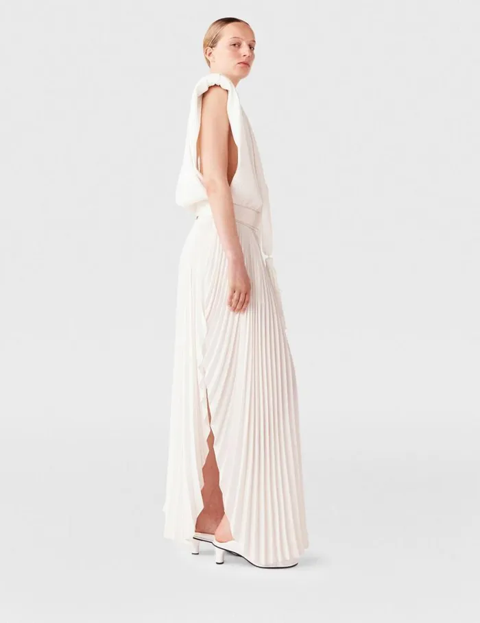 Women Tassel Front Loose Shirt Pure White Stella McCartney Shirts And Tops