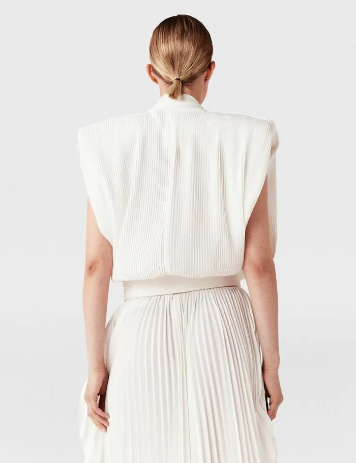 Women Tassel Front Loose Shirt Pure White Stella McCartney Shirts And Tops