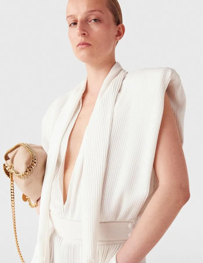 Women Tassel Front Loose Shirt Pure White Stella McCartney Shirts And Tops