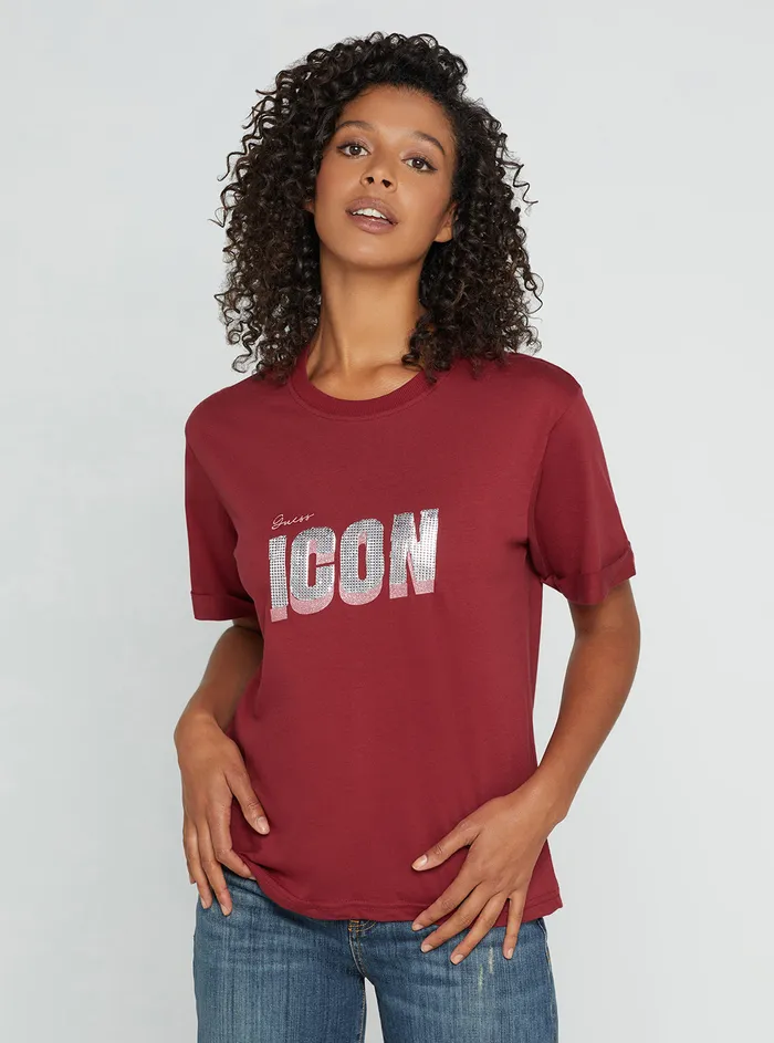 Women Tees and Tanks GUESS Eco Red Anica Tshirt