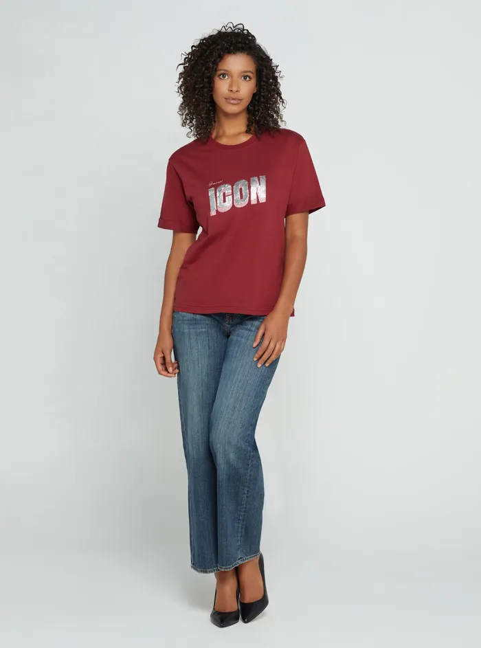 Women Tees and Tanks GUESS Eco Red Anica Tshirt Women Tees and Tanks GUESS Eco Red Anica Tshirt