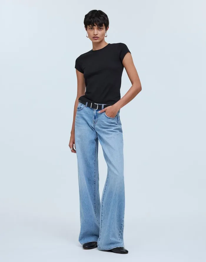 Women Tees Madewell Supima Rib Tee True Black