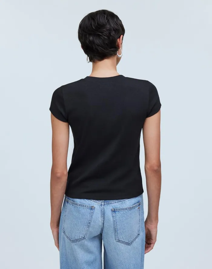 Women Tees Madewell Supima Rib Tee True Black