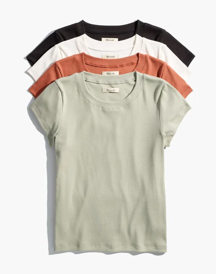 Women Tees Madewell Supima Rib Tee True Black
