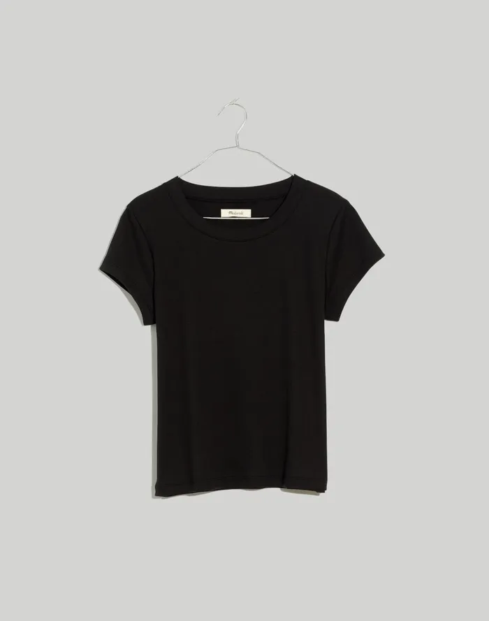 Women Tees Madewell Supima Rib Tee True Black