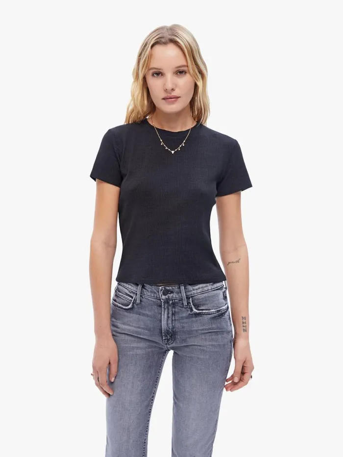 Women Tees Tanks Mother Denim Baby Tee Black