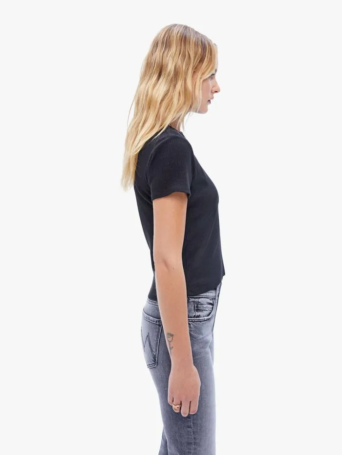 Women Tees Tanks Mother Denim Baby Tee Black