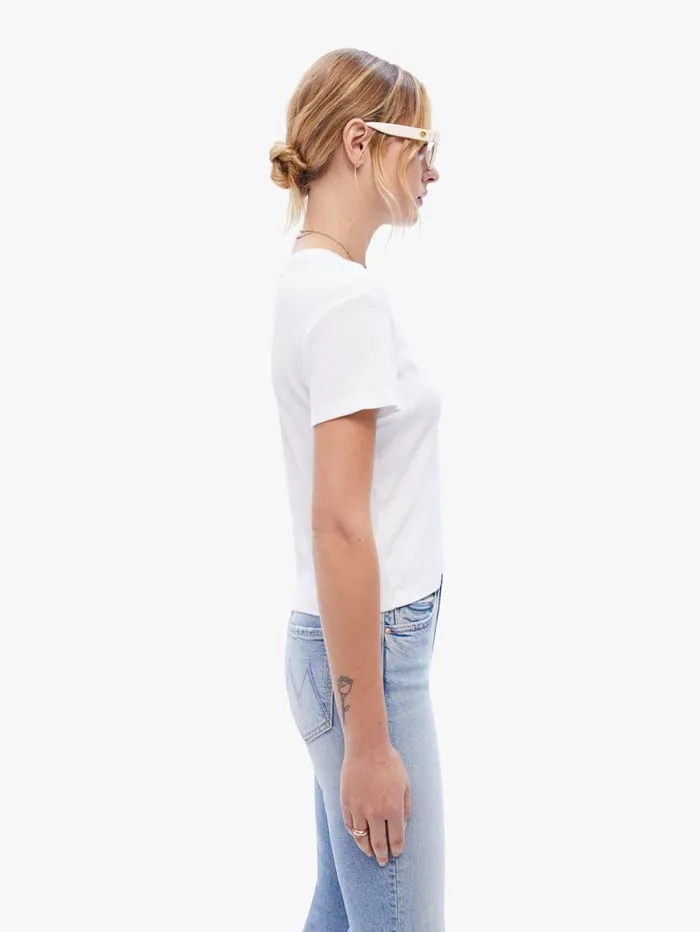 Women Tees Tanks Mother Denim Baby Tee White