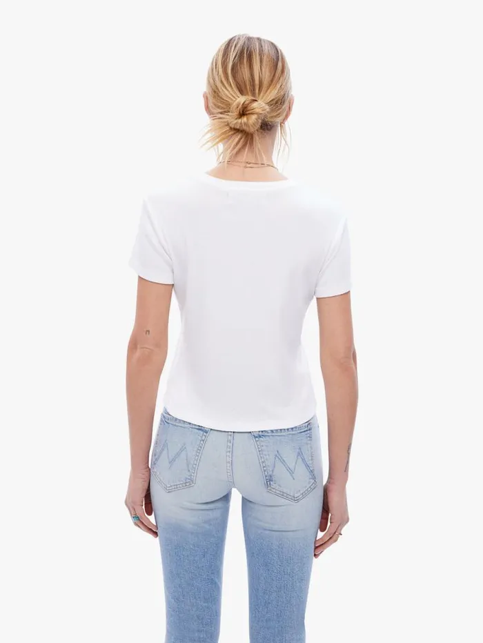 Women Tees Tanks Mother Denim Baby Tee White