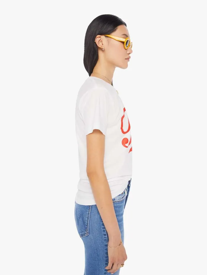 Women Tees Tanks Mother Denim Fake Tee White