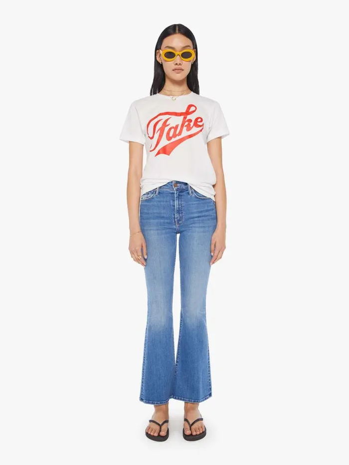 Women Tees Tanks Mother Denim Fake Tee White