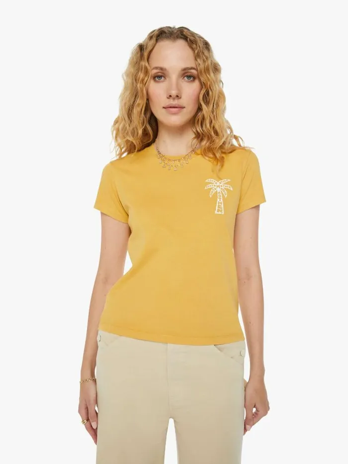 Women Tees Tanks Mother Denim The Lil Goodie Goodie Yellow gold