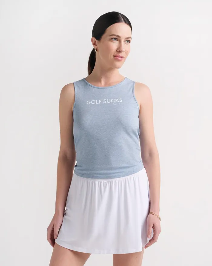 Women Tees TravisMathew STRAWBERRY LEMONADE TANK Heather Tempest Women Tees TravisMathew STRAWBERRY LEMONADE TANK Heather Tempest