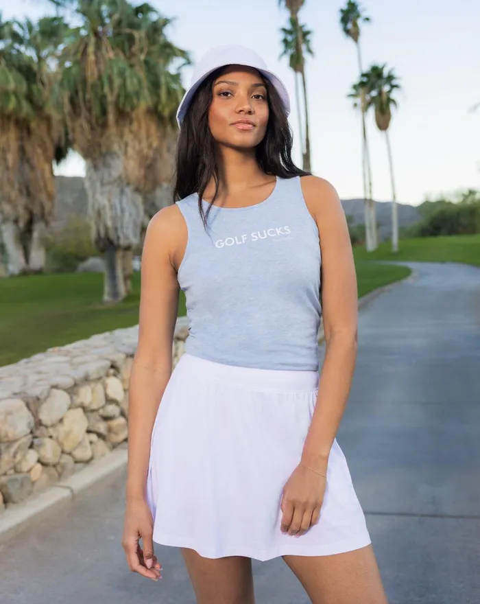 Women Tees TravisMathew STRAWBERRY LEMONADE TANK Heather Tempest Women Tees TravisMathew STRAWBERRY LEMONADE TANK Heather Tempest