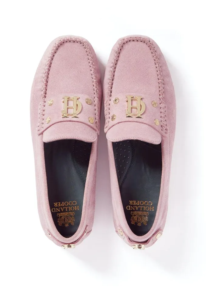 Women The Driving Loafer Soft Pink Suede Holland Cooper Loafers